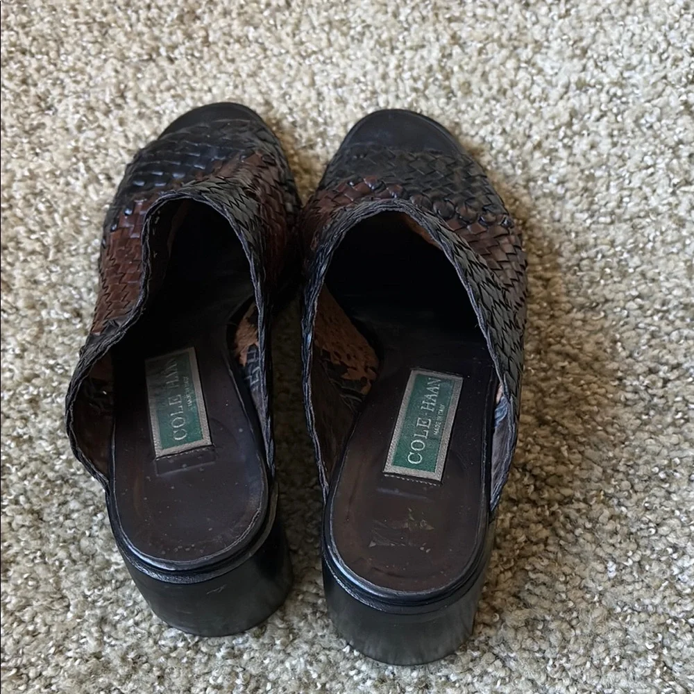 Chic Black and Brown Women's Mules - Picture 3 of 6